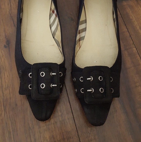 Burberry - Vintage Black Peau de Soie Heels - Picture 3 of 4